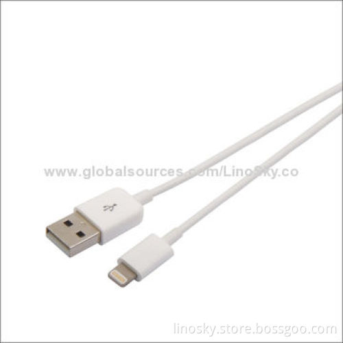 MFI, 8-pin PVC Material, ABS Shell Cable for iPhone 5